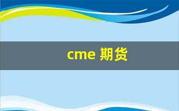 cme 期货(CME期货券商)_https://www.wguangz.com_广期所_第1张